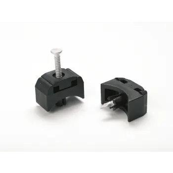 [PK.PLR.60.PA.ZW] Paneelklem met plug Ø60 PA Zwart